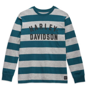 TEE KNIT GREEN STRIPE