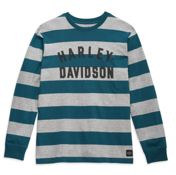 TEE KNIT GREEN STRIPE