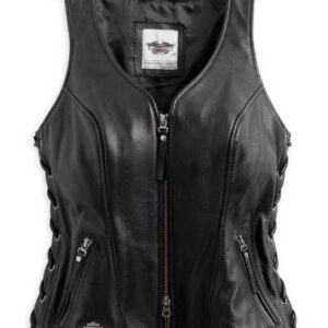 VEST-AVENUE LTHR BLK